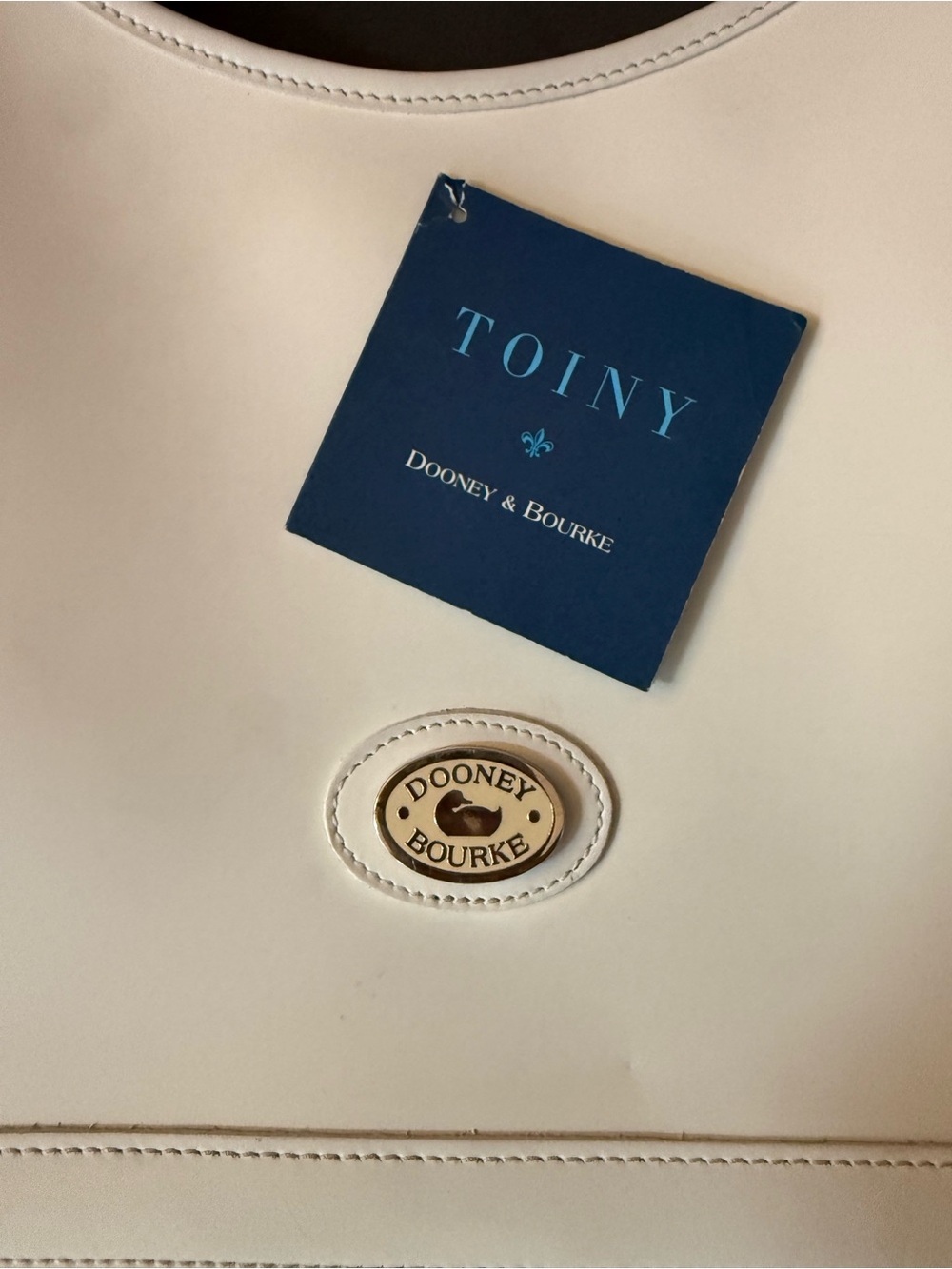 Dooney & Bourke Toiny Cream Leather Accent Bag